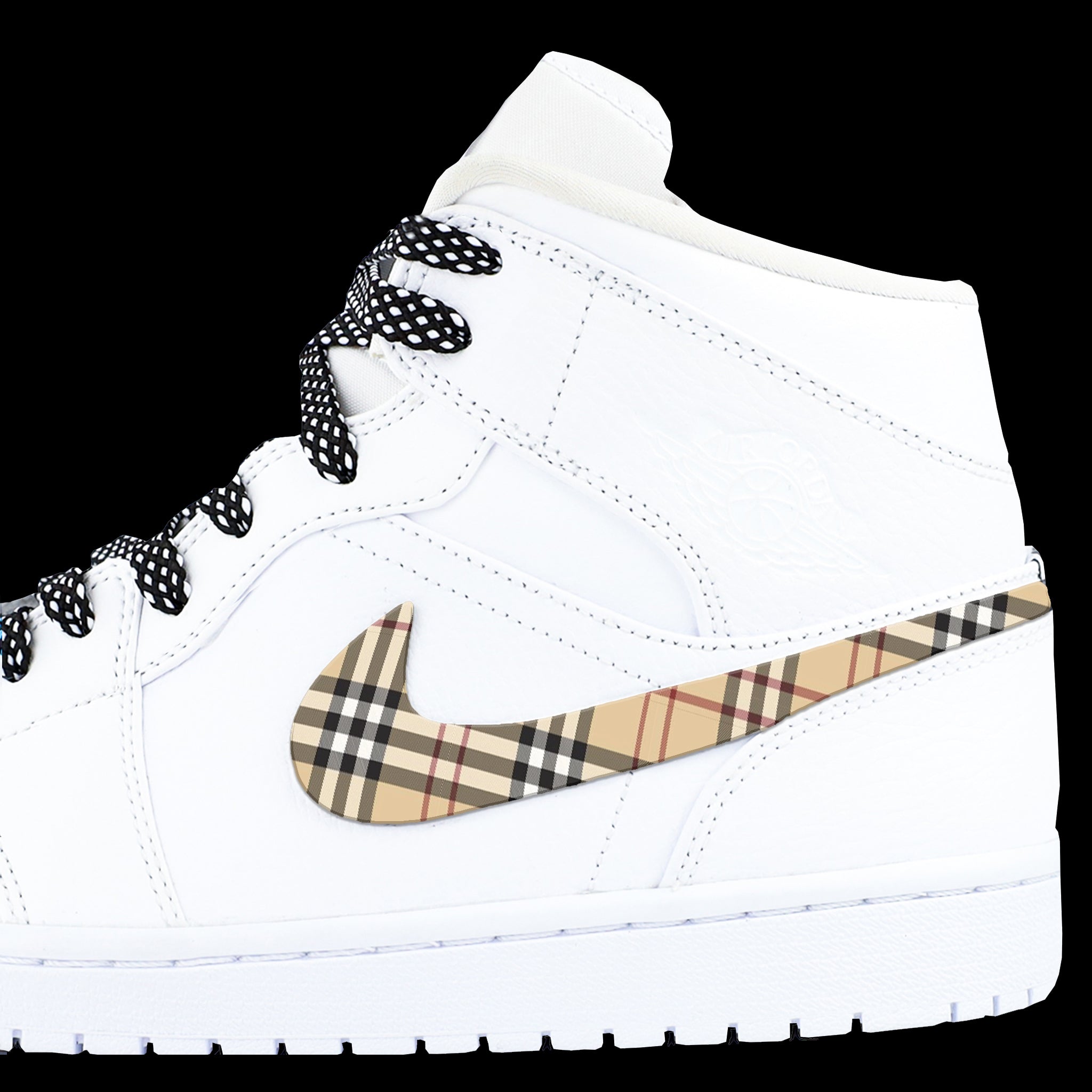 Beige Plaid Air Jordan 1 Check Wrap GLACE Inc