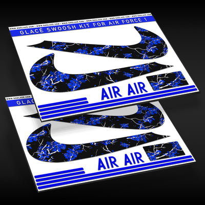 Black/Blue Cherry Air Force 1 Check Wrap