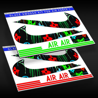 Black Drip Air Force 1 Check Wrap