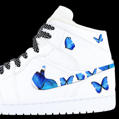 Blue Butterfly Air Jordan 1 Check Wrap