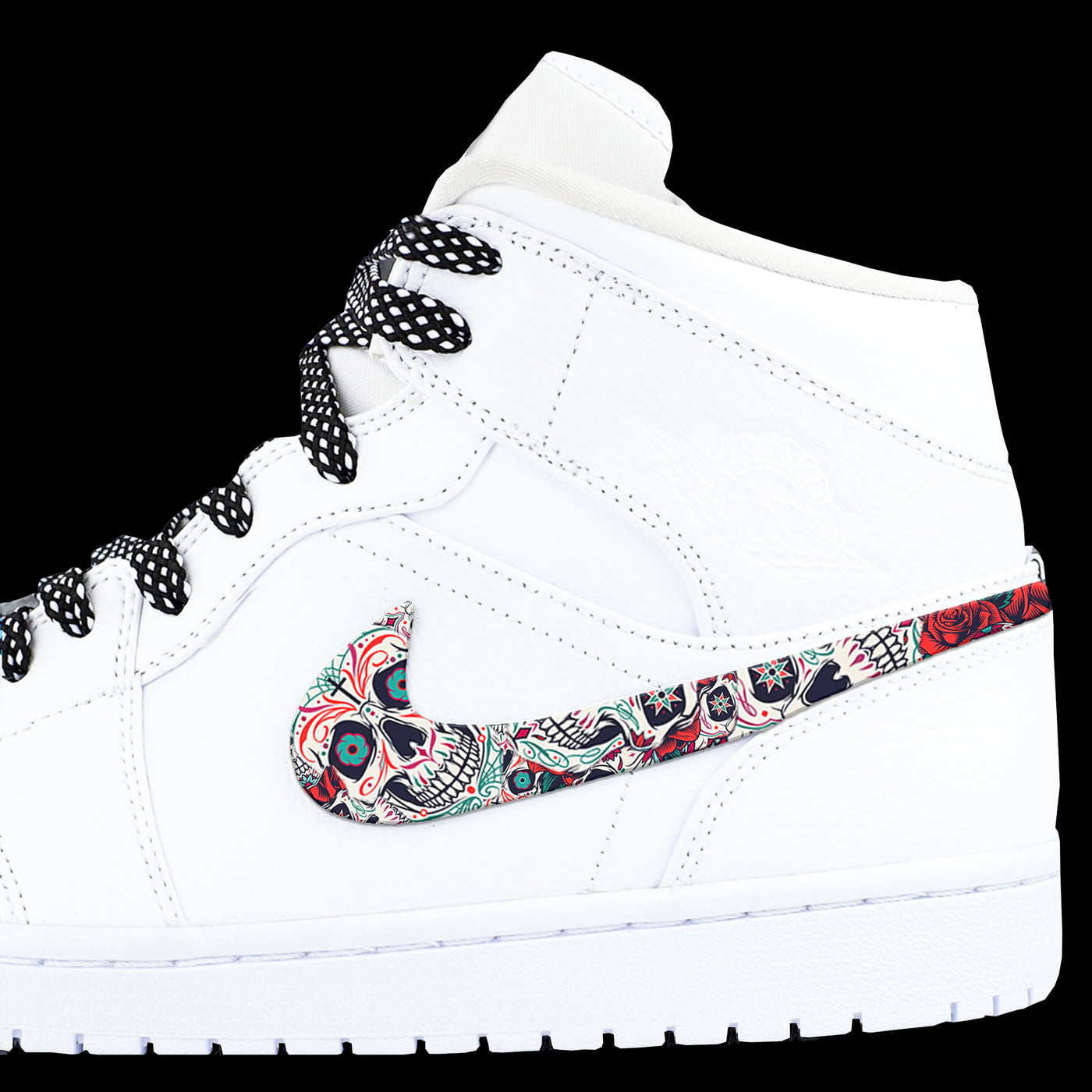 Red Day of the Dead Air Jordan 1 Check Wrap
