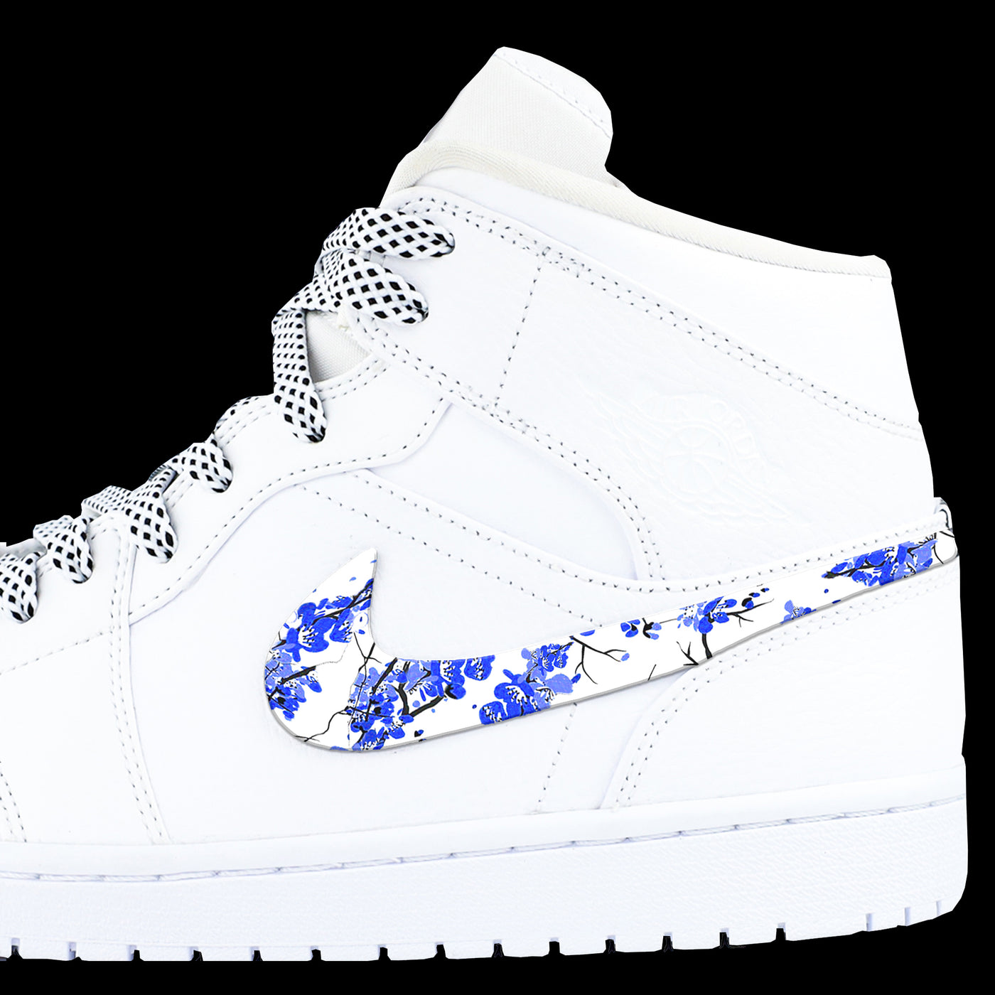 White/Blue Cherry Air Jordan 1 Check Wrap