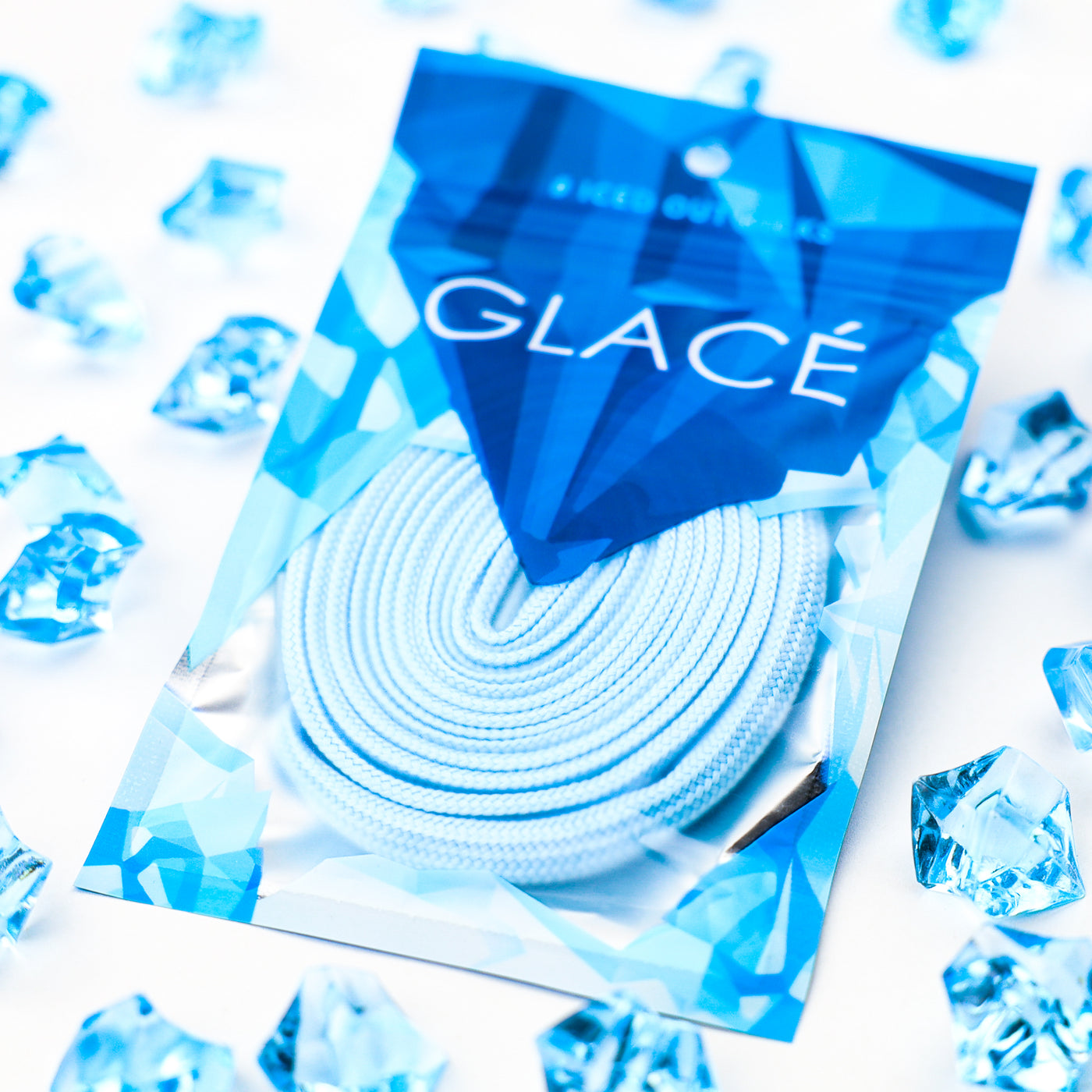 Ice Blue Flat Laces