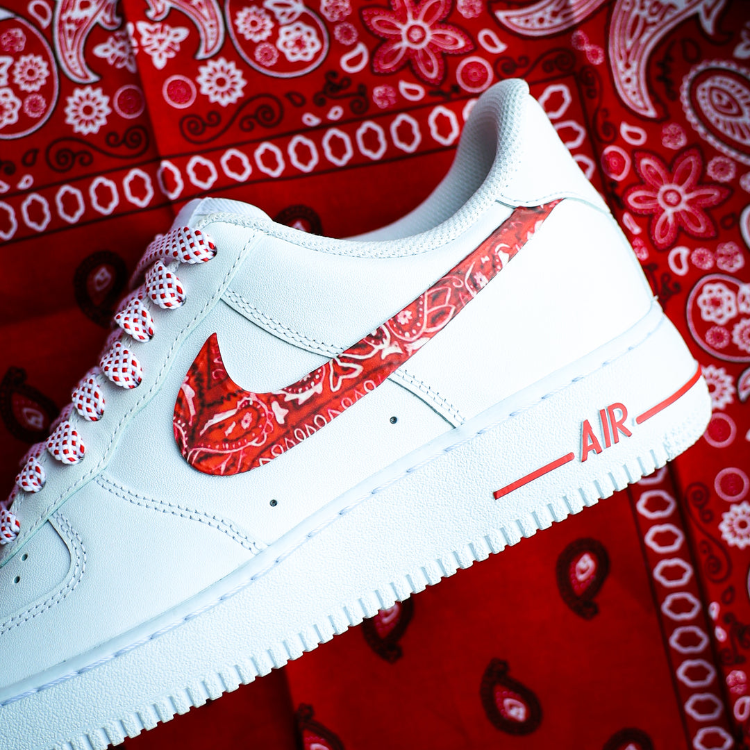 air force 1 red bandana
