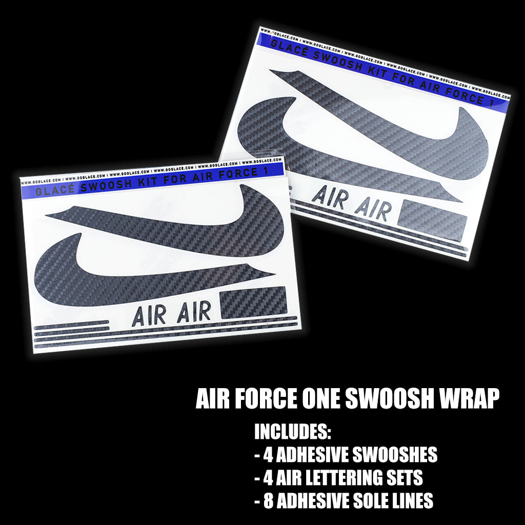 Silver Carbon Fiber Air Force 1 Check Wrap GLACE Inc