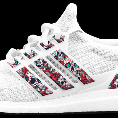 Red Day of the Dead Stripes for Ultra Boost
