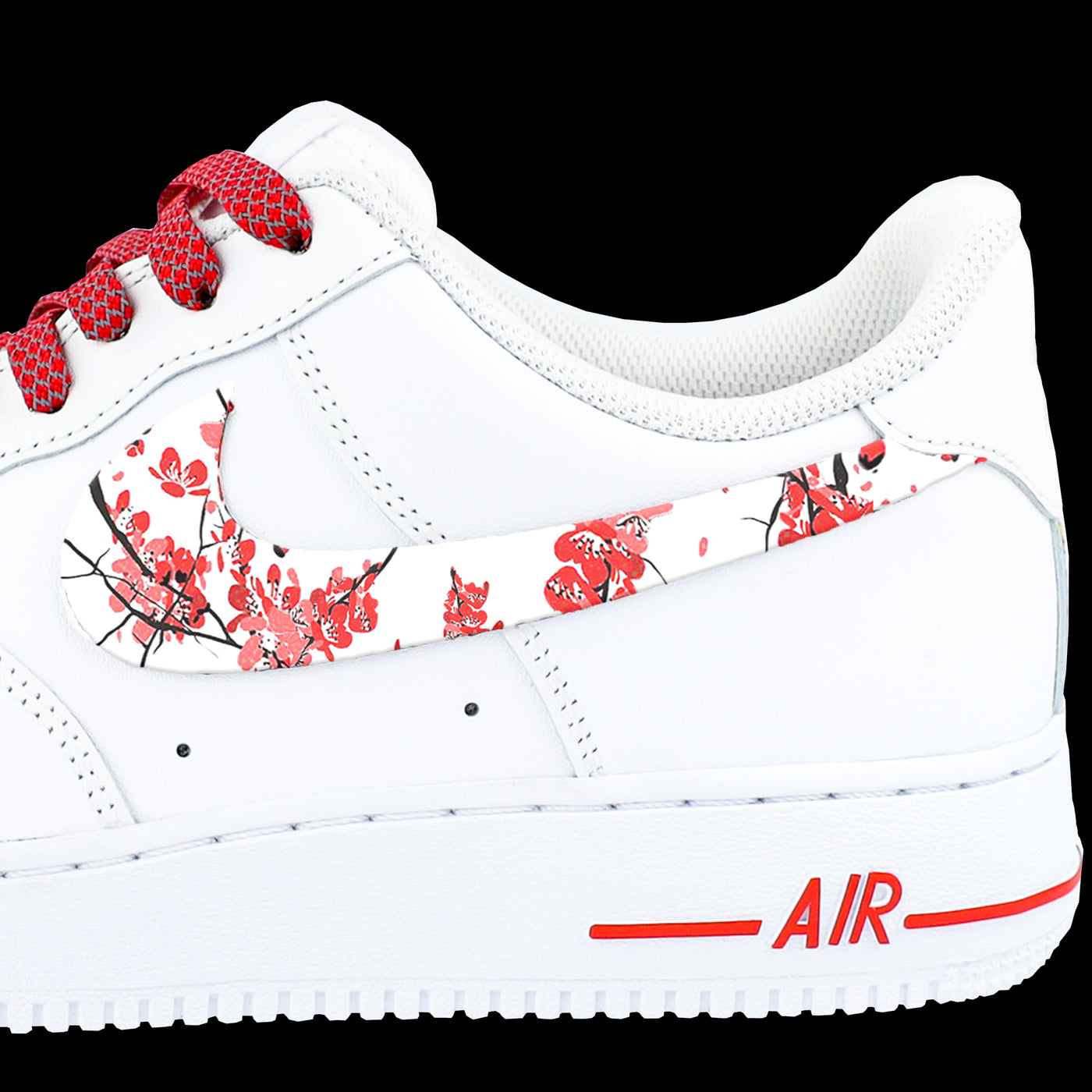 White Cherry Blossom Air Force 1 Check Wrap