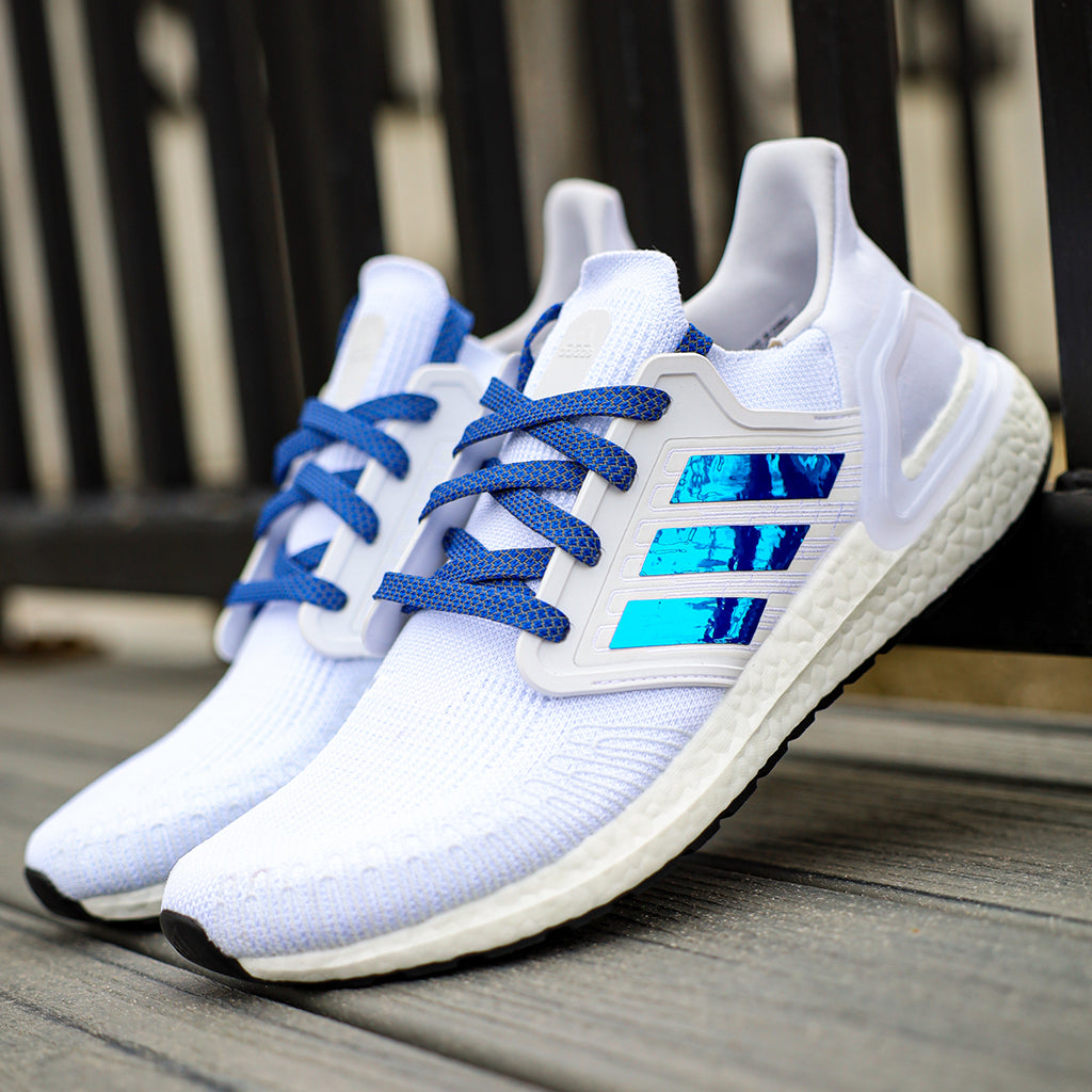 Blue 3M Reflective Flat Laces – GLACÉ Inc