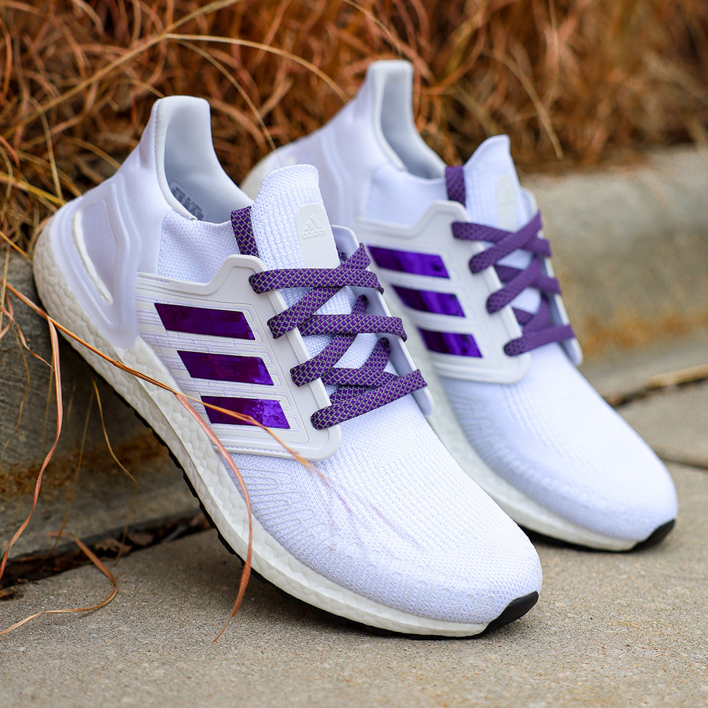 Purple 3M Reflective Flat Laces GLAC Inc. Purple 3M Reflective Flat Laces GLAC Inc.