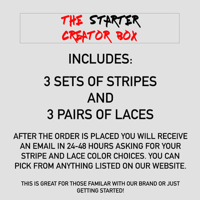 Ambassador Starter Creator Box - (You Choose 3 Sets of Stripes & 3 Pairs of Laces)